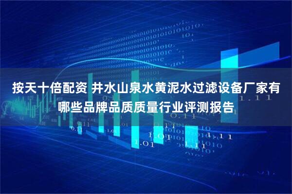 按天十倍配资 井水山泉水黄泥水过滤设备厂家有哪些品牌品质质量行业评测报告